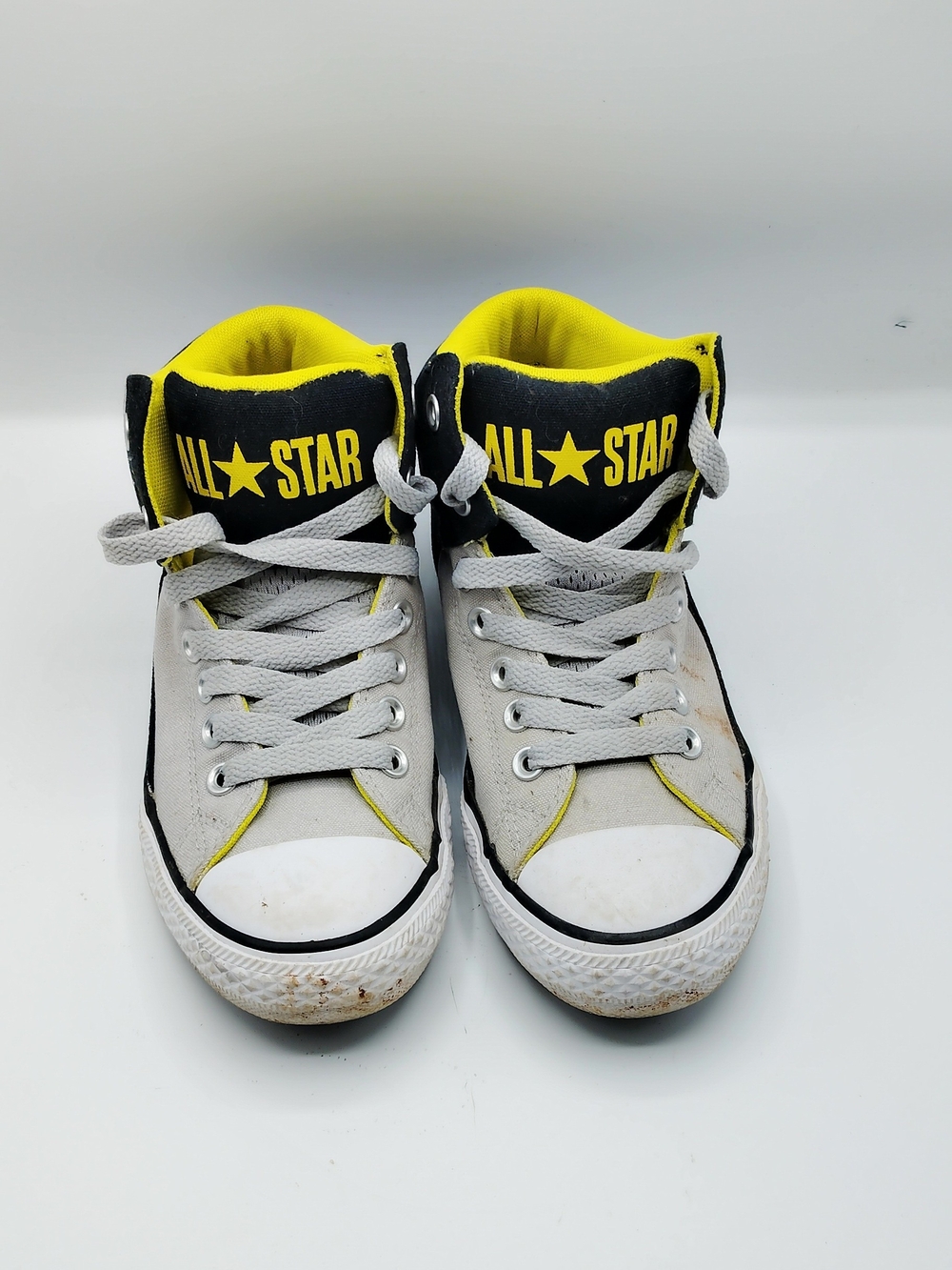 Converse  High-Top Sneakers in Black, Gray and Yellow